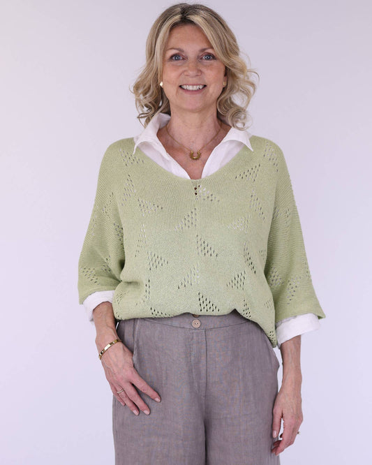 Cadenza Italy Ltd - Cotton Blend Patterned Tunic