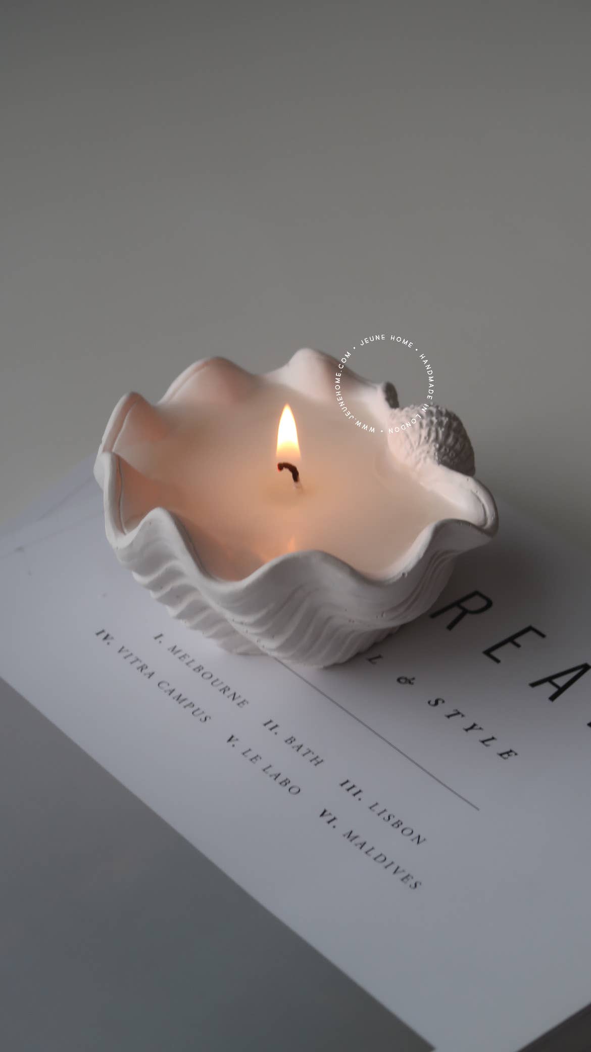 Jeune Home - Mini clam shell scented candle