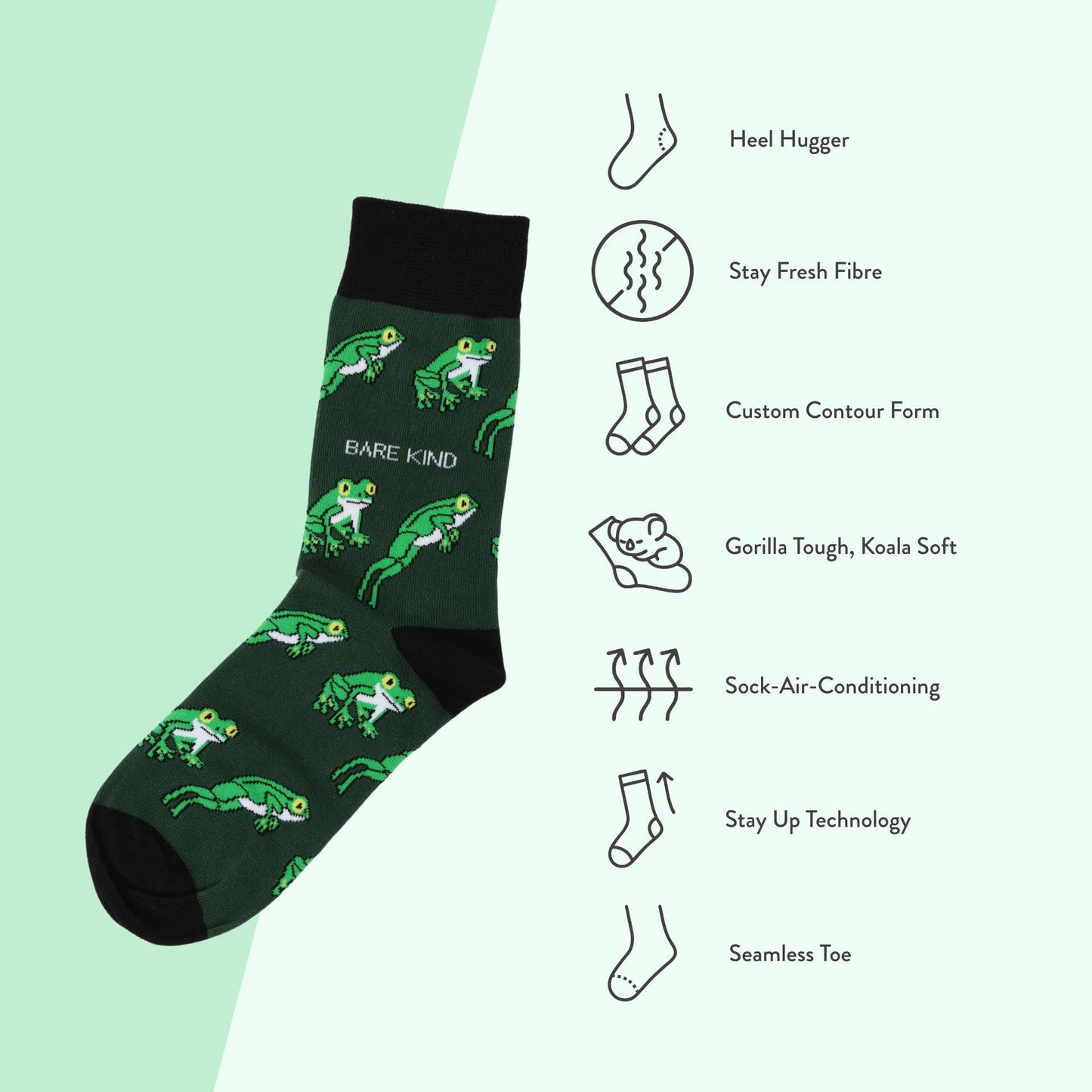 Bare Kind - Tree Frog Socks