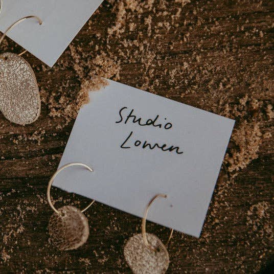 Studio Lowen - Sun Disc Charm Hoop Earrings