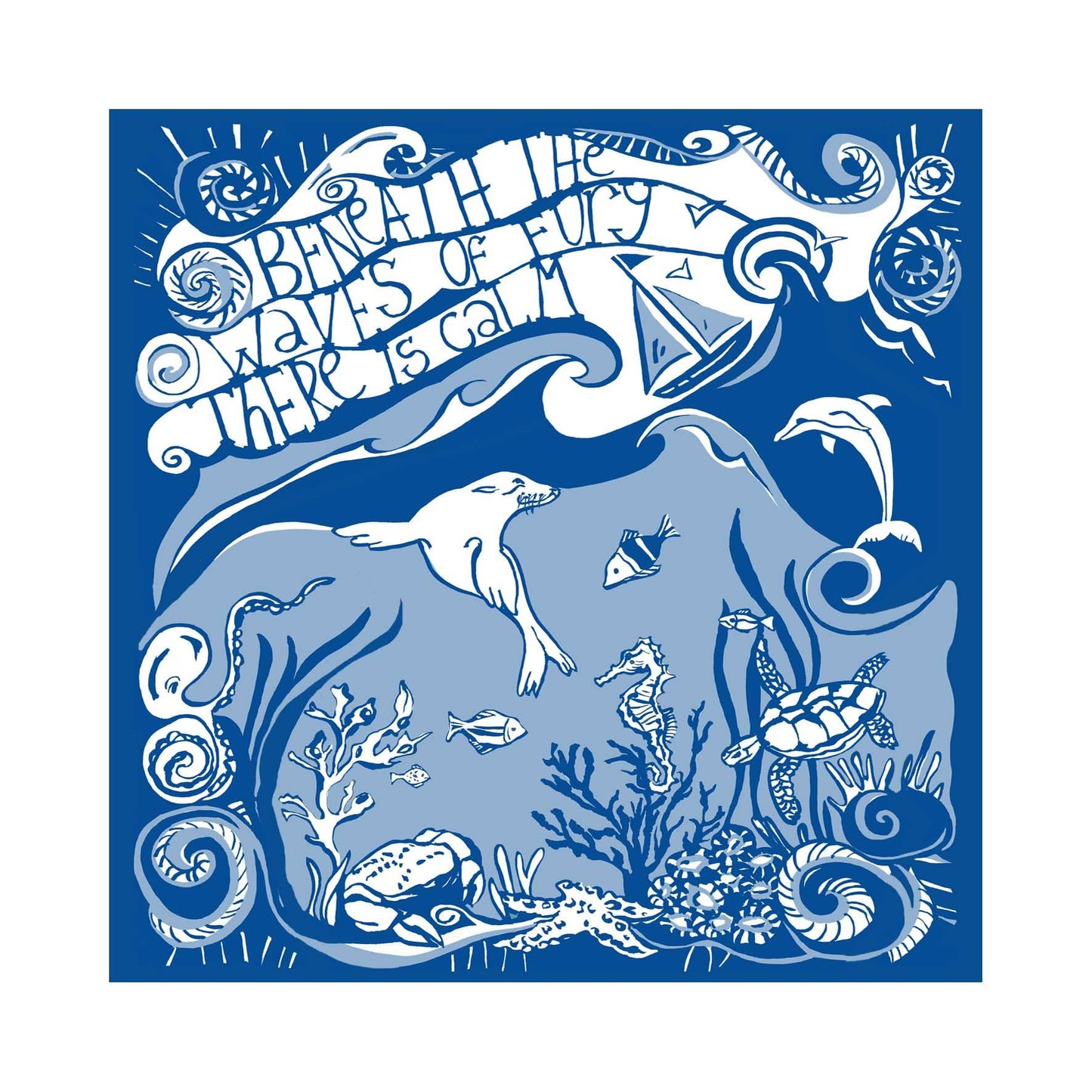 Port & Lemon - Beneath the Waves Greeting Card by Tracy Evans for Sea-Chang