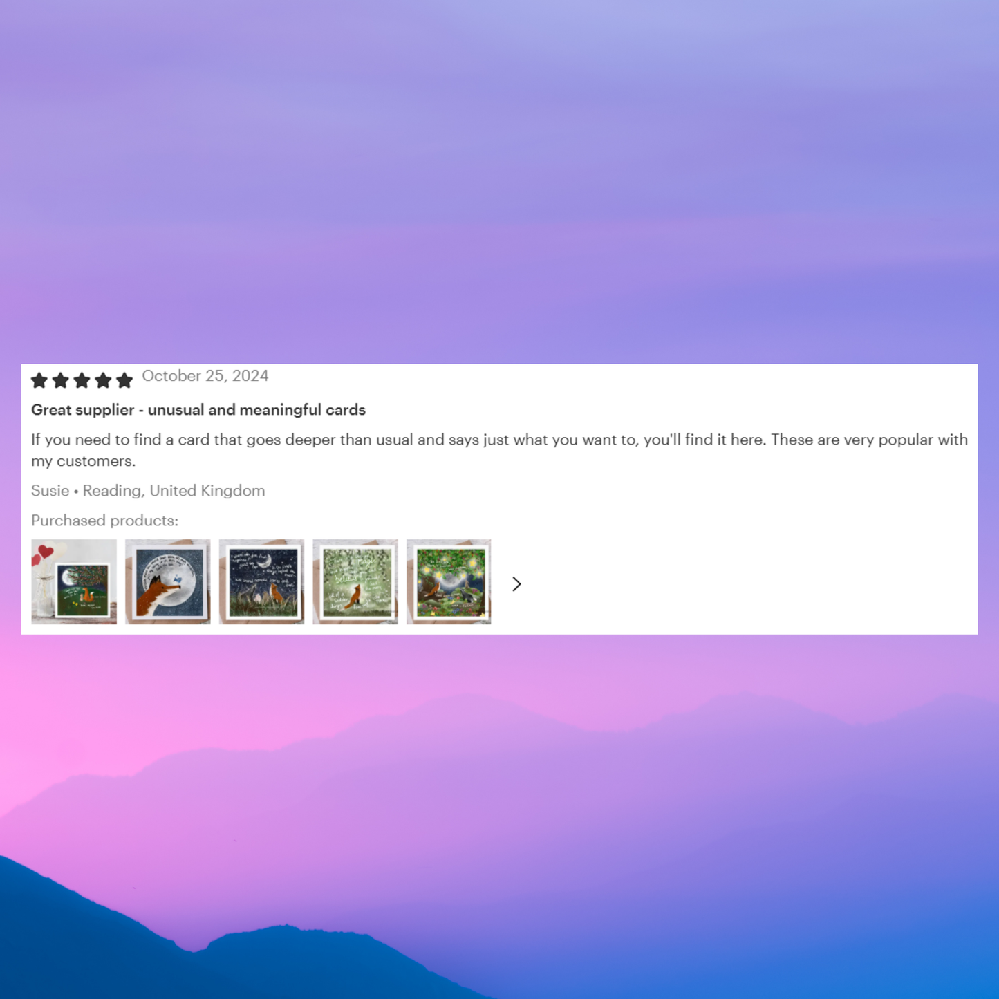 'Kindness' - Greeting Card by Fox Under The Moon