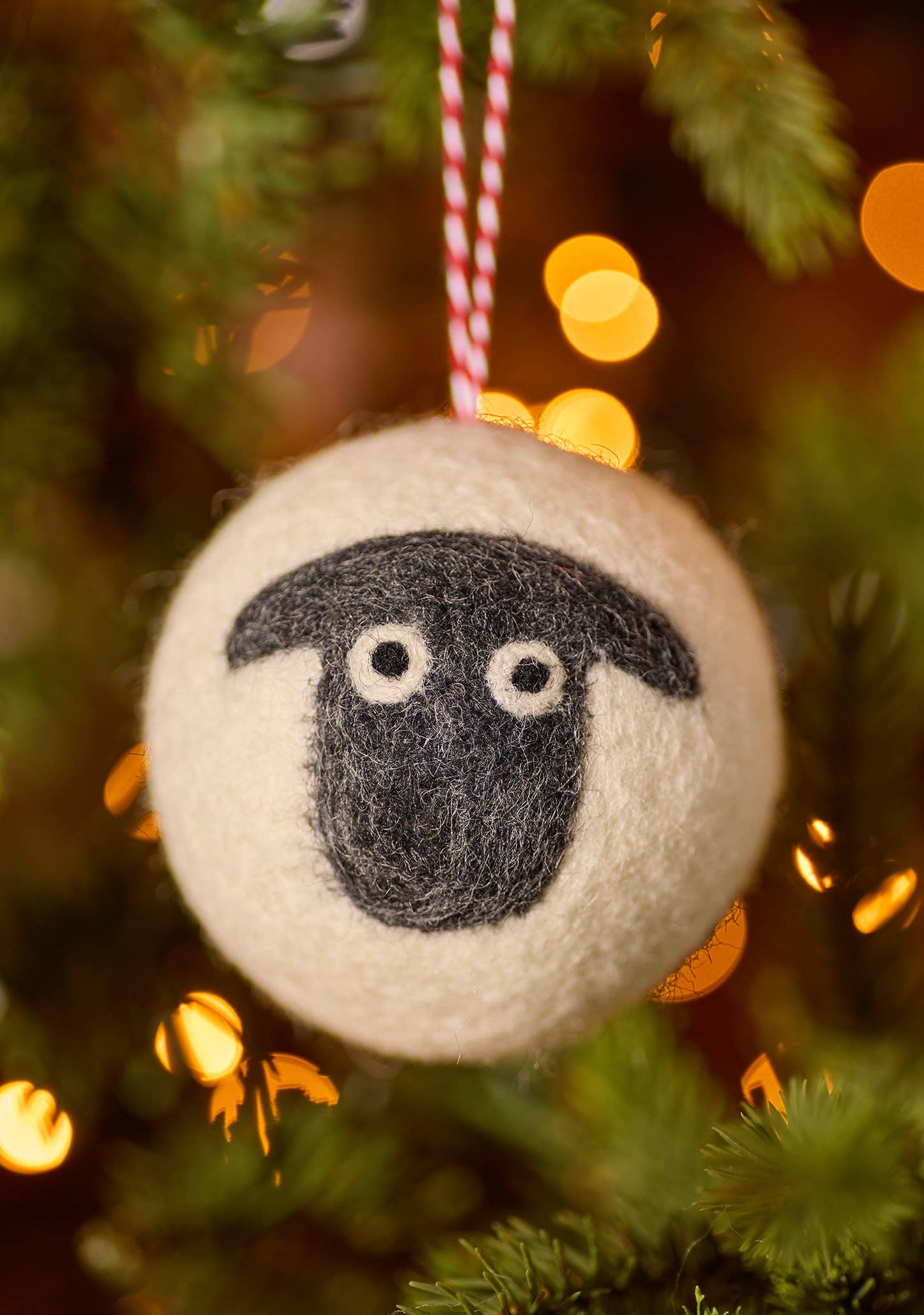 Namaste - Felt Sheep Bauble