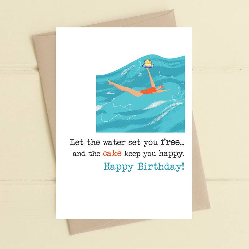 Dandelion Stationery - Let the water set you free - Greetings Card