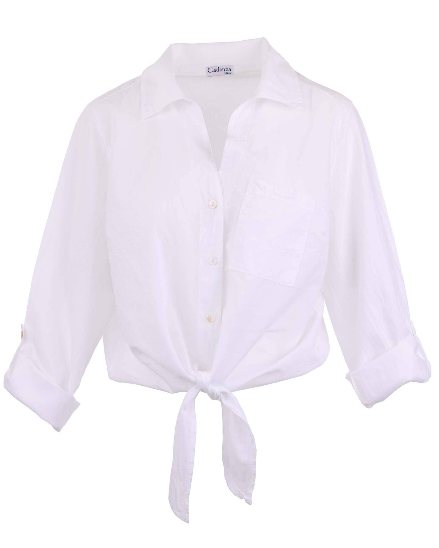 Cadenza Italy Ltd - Cotton Tie Front Shirt