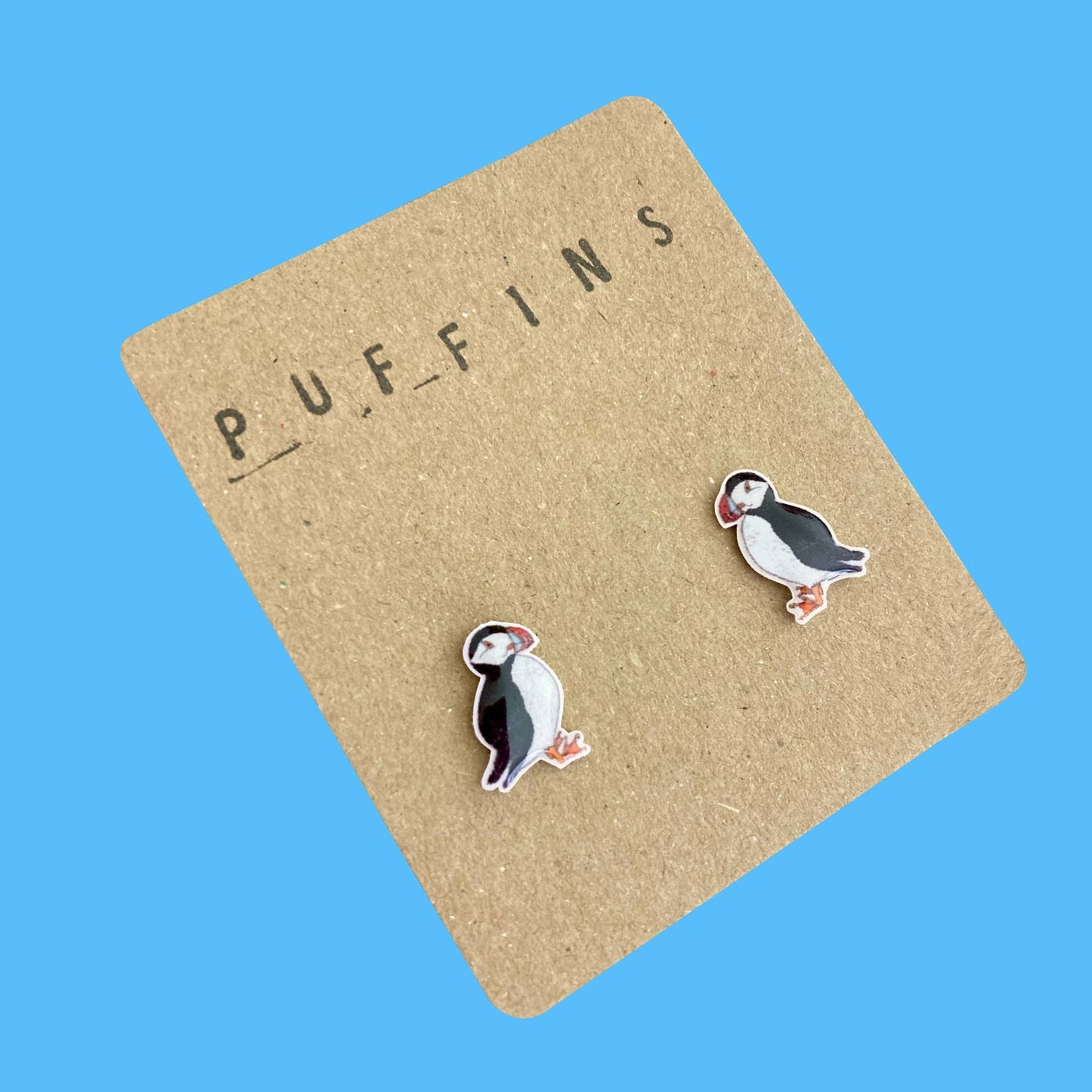 RatBeanCat - Little puffin earrings