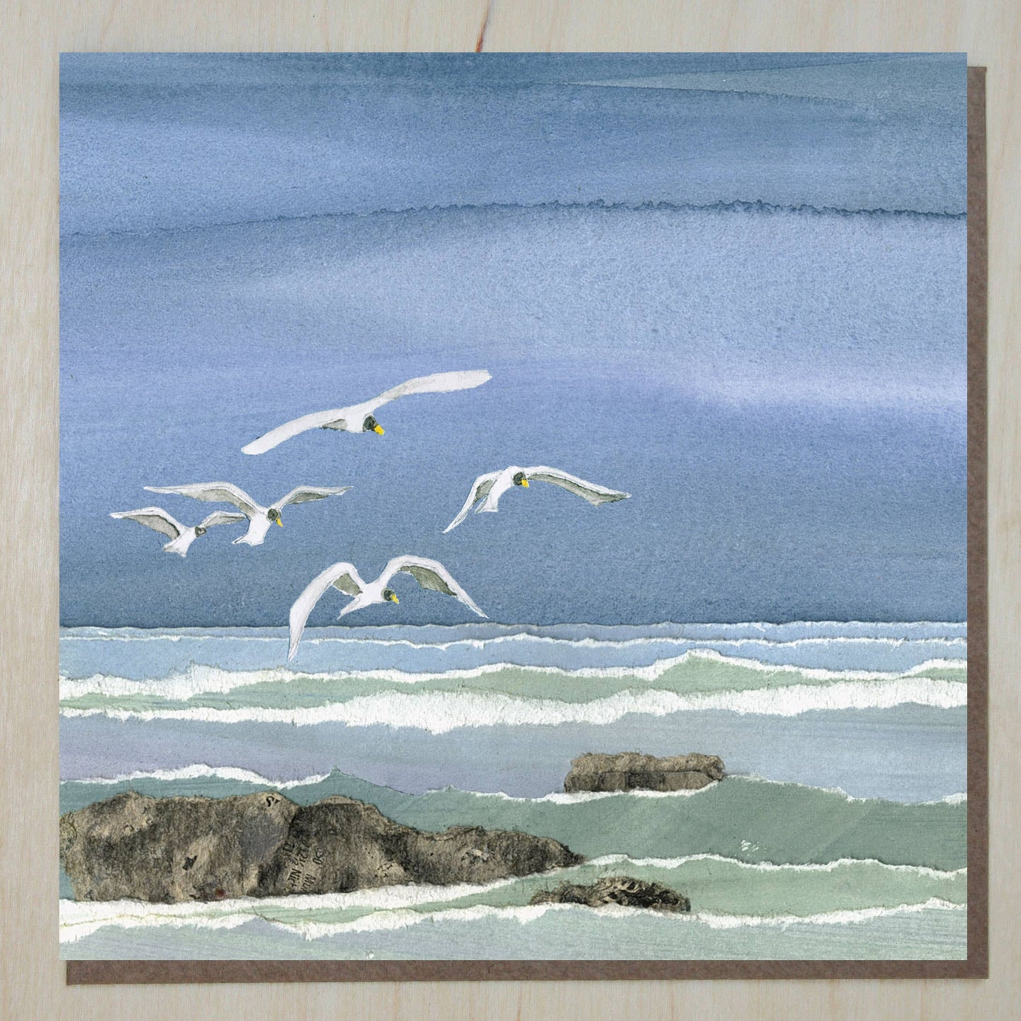 Windsock Press - Coastal/Seaside Card (seabirds)