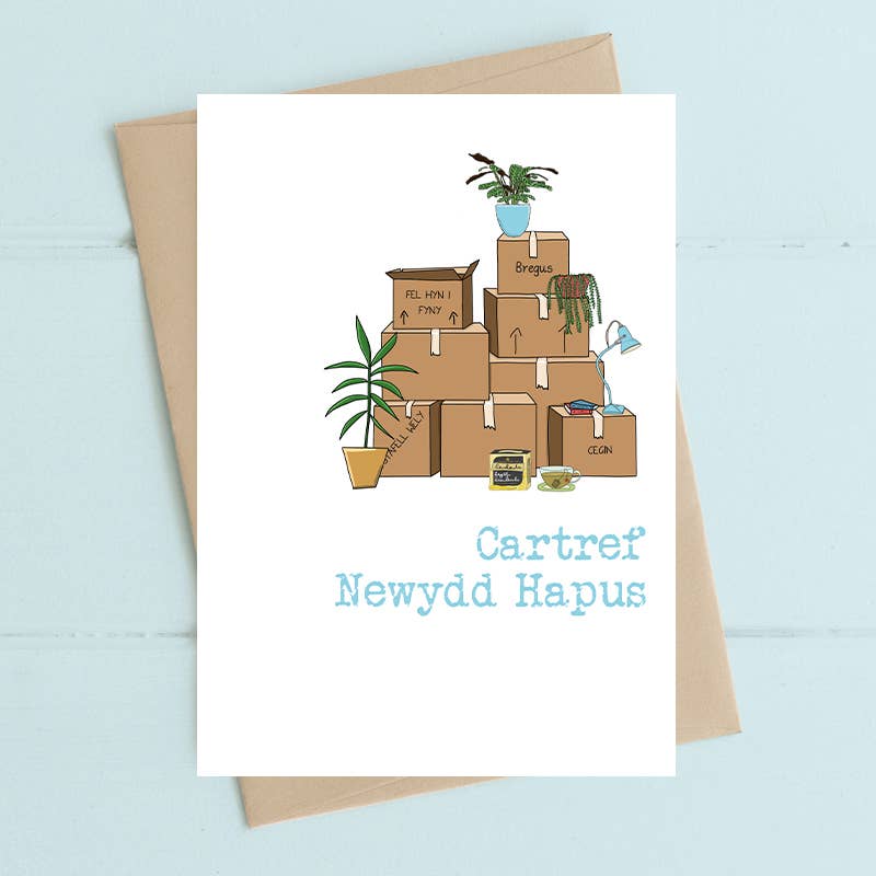 Welsh Card -  Cartref Newydd Hapus (Happy New Home)