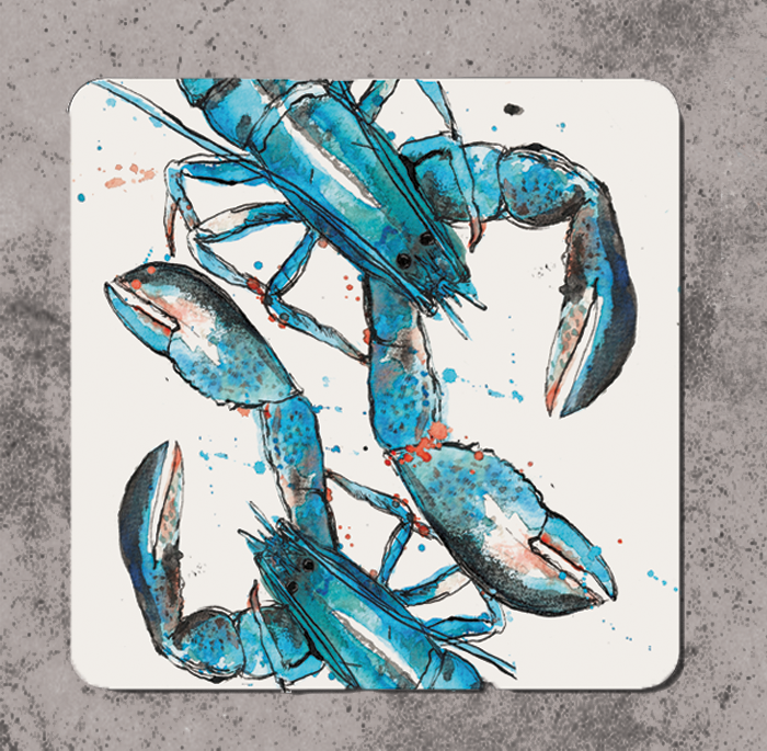 Dollyhotdogs - Blue Lobster Coaster