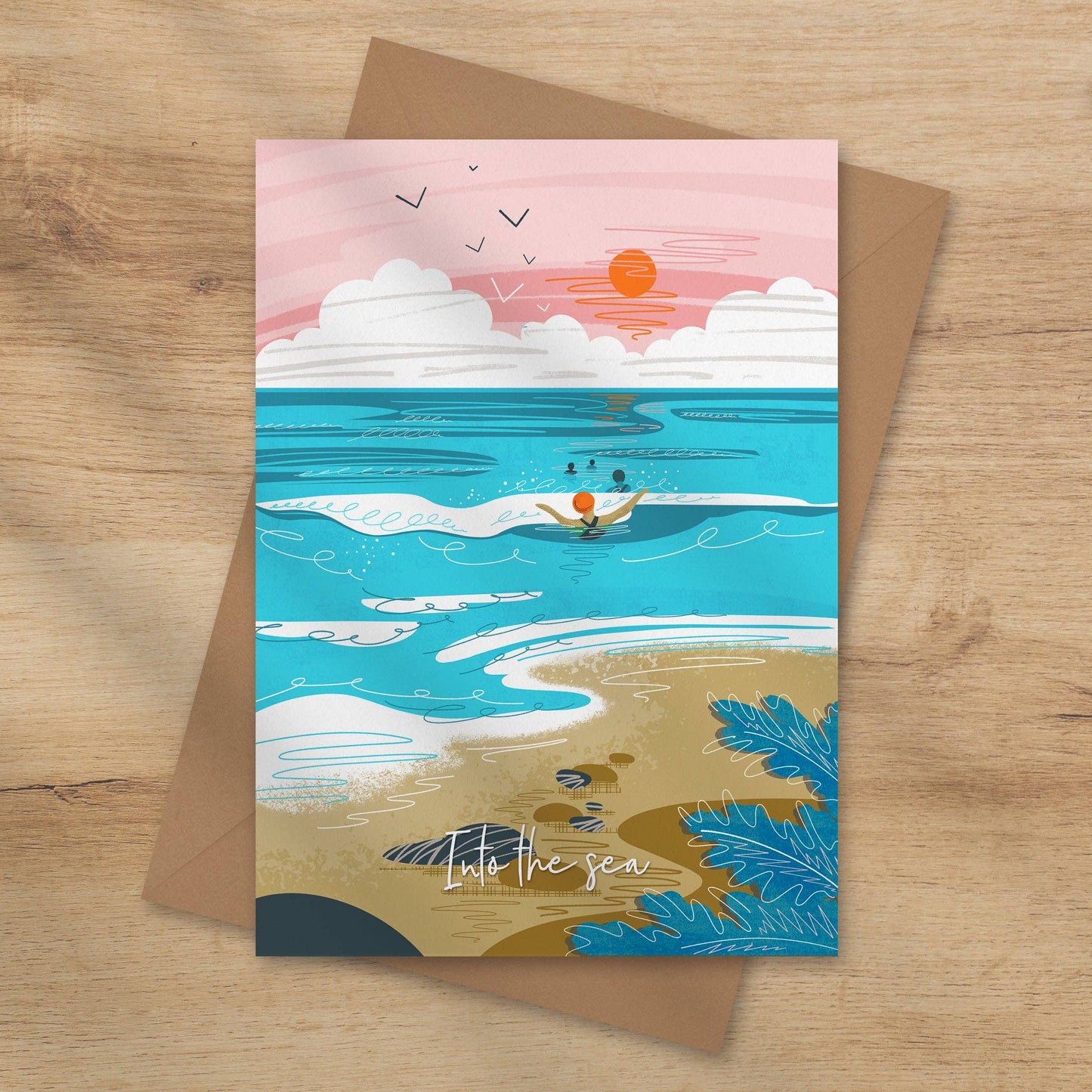 Into the Sea Greeting Card