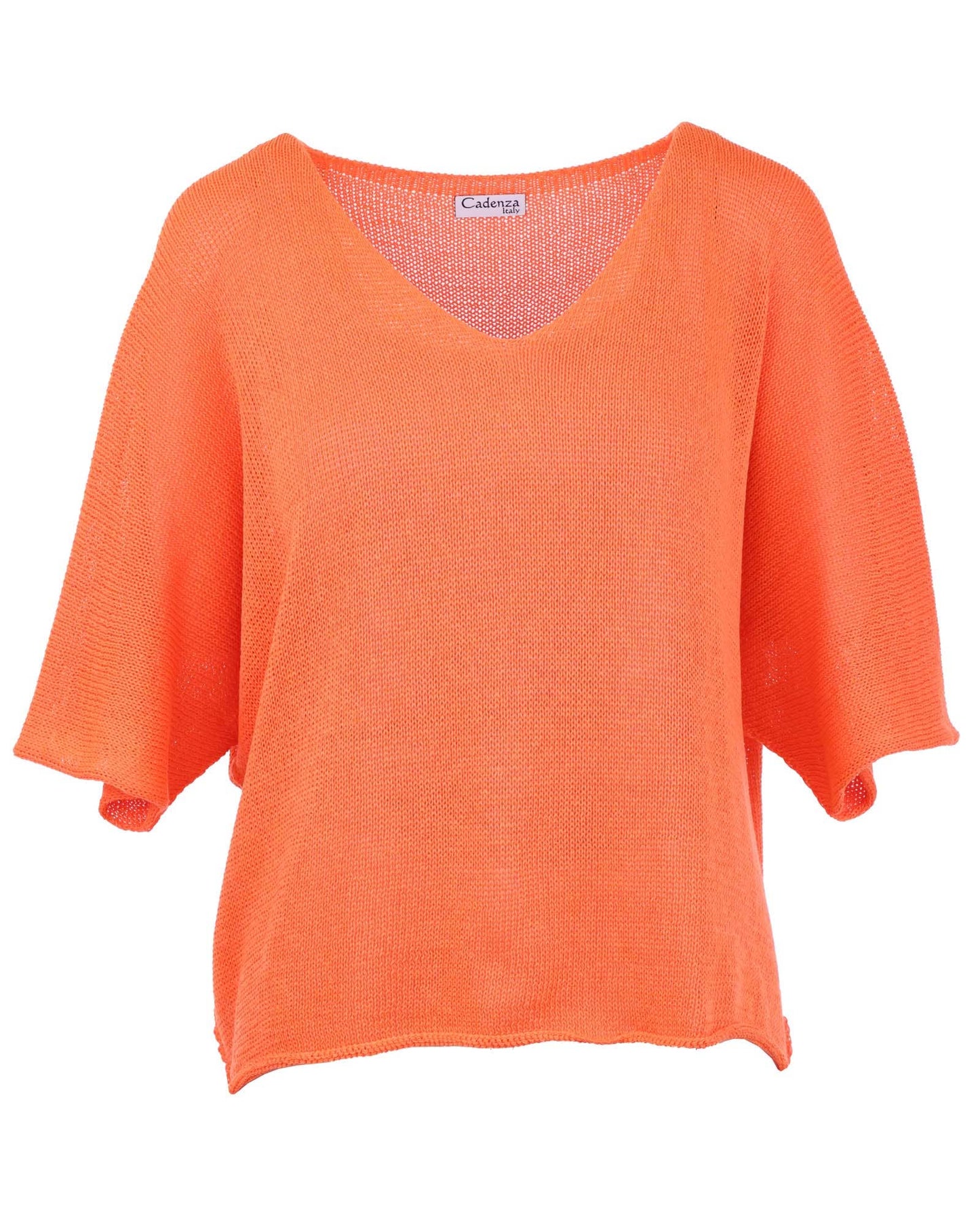 Cadenza Italy Ltd - Cotton Blend V Neck Tunic Top