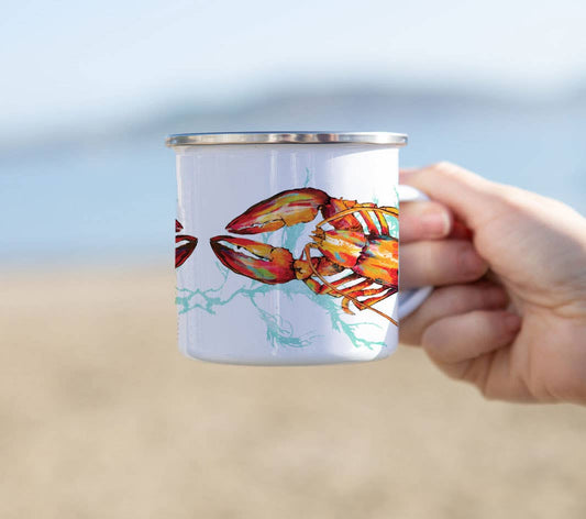 Dollyhotdogs - Red Lobster Enamel Mug