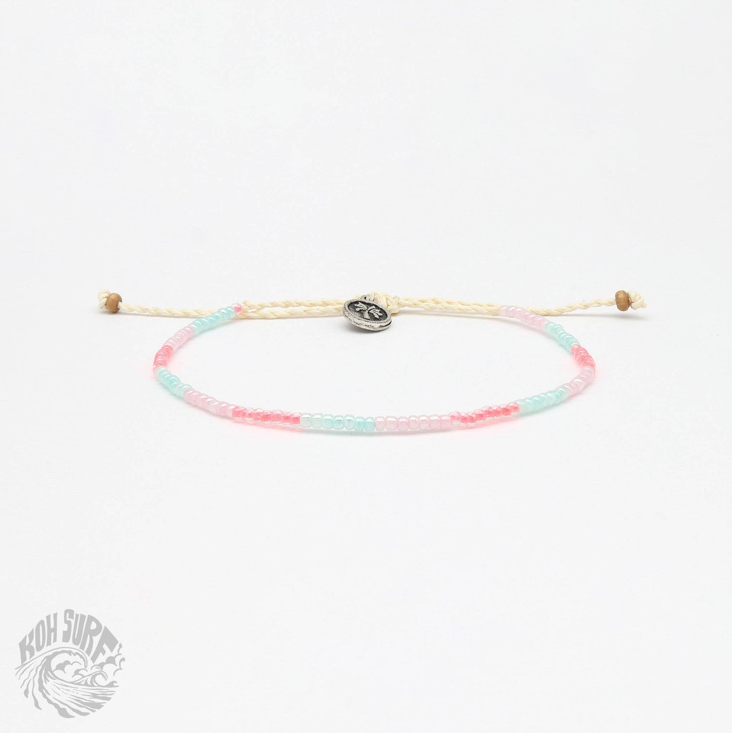 Pineapple Island - Alila Dainty Beaded Bracelet, Surf Jewelry by Koh Surf: White & Gold