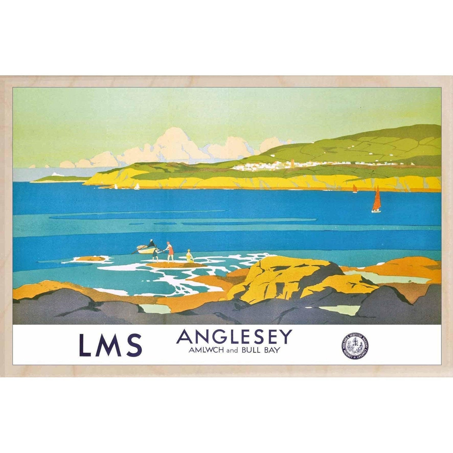 The Wooden Postcard Company - ANGLESEY sustainable wood postcard