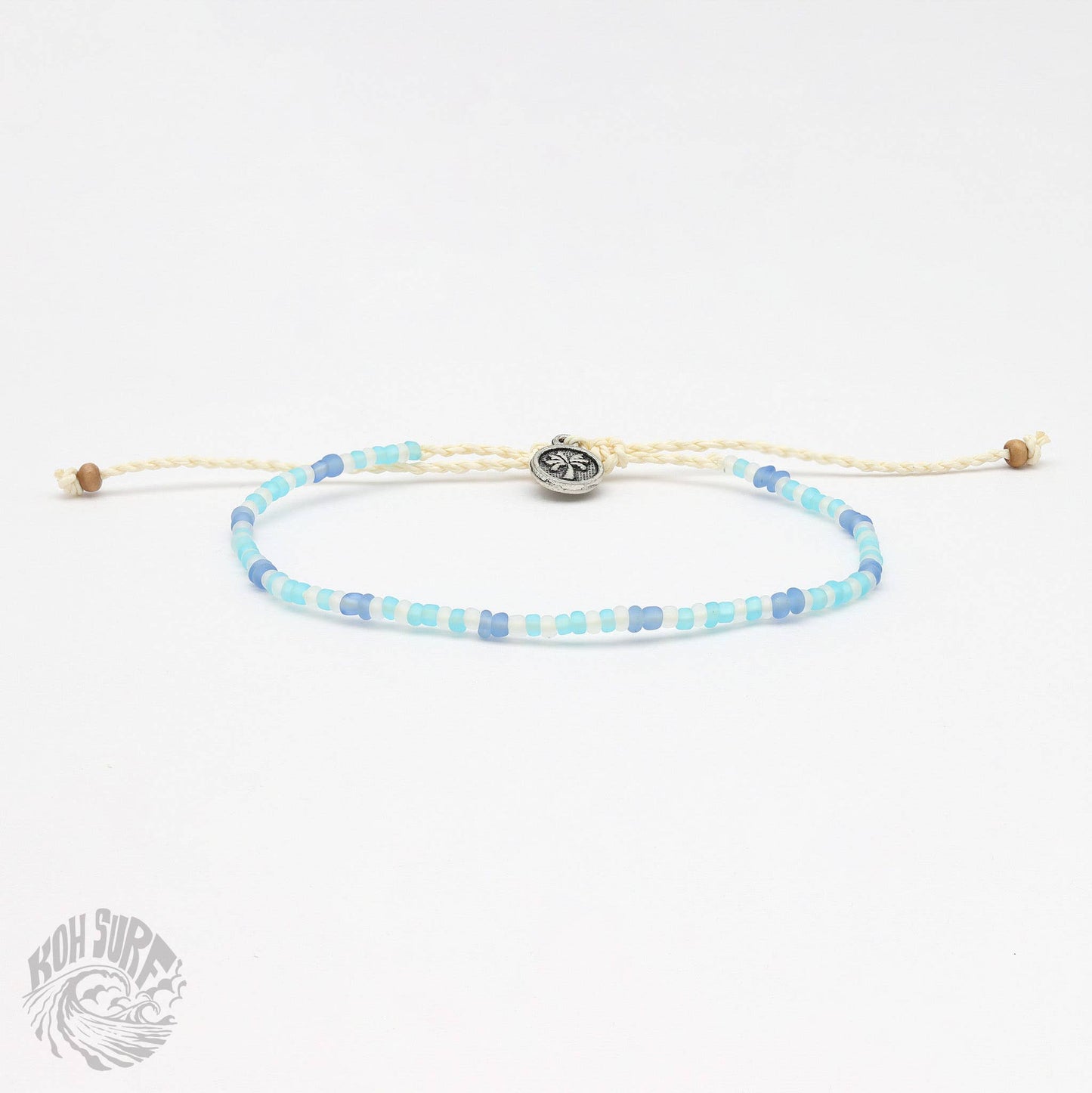 Pineapple Island - Alila Dainty Beaded Bracelet, Surf Jewelry by Koh Surf: White & Gold