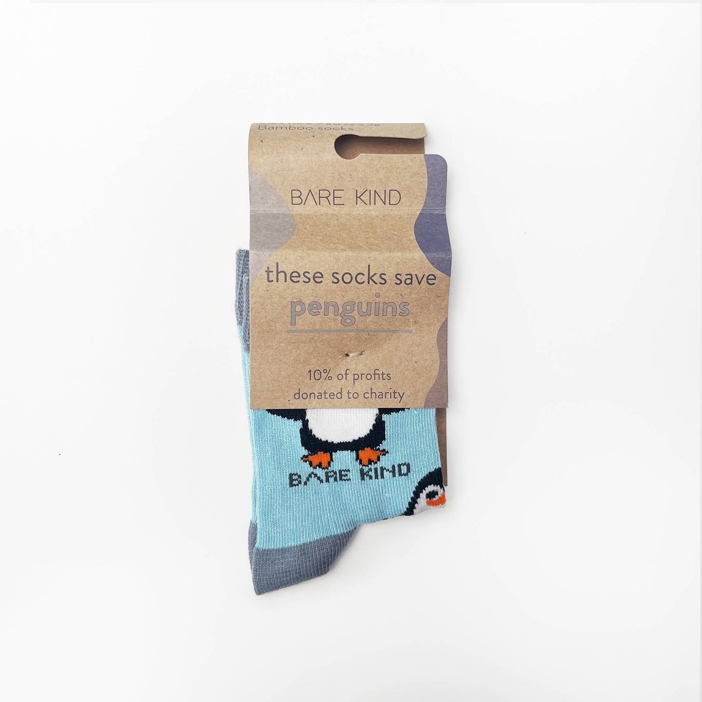 Bare Kind - Penguin Socks | Kids Bamboo Socks | Aqua Socks | Cold Socks: Single Pair / Penguins / Age 6-8yrs | UK Size Kids 9-12
