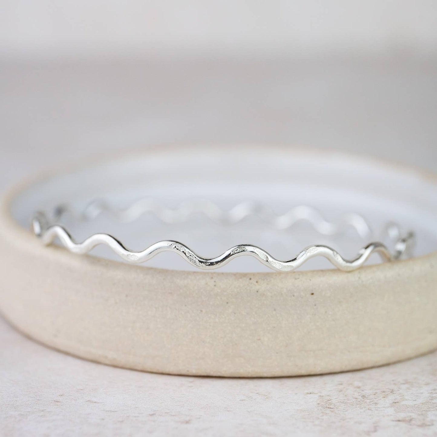 Lucy Kemp Jewellery - Sterling Silver Geo Swirl Bangle