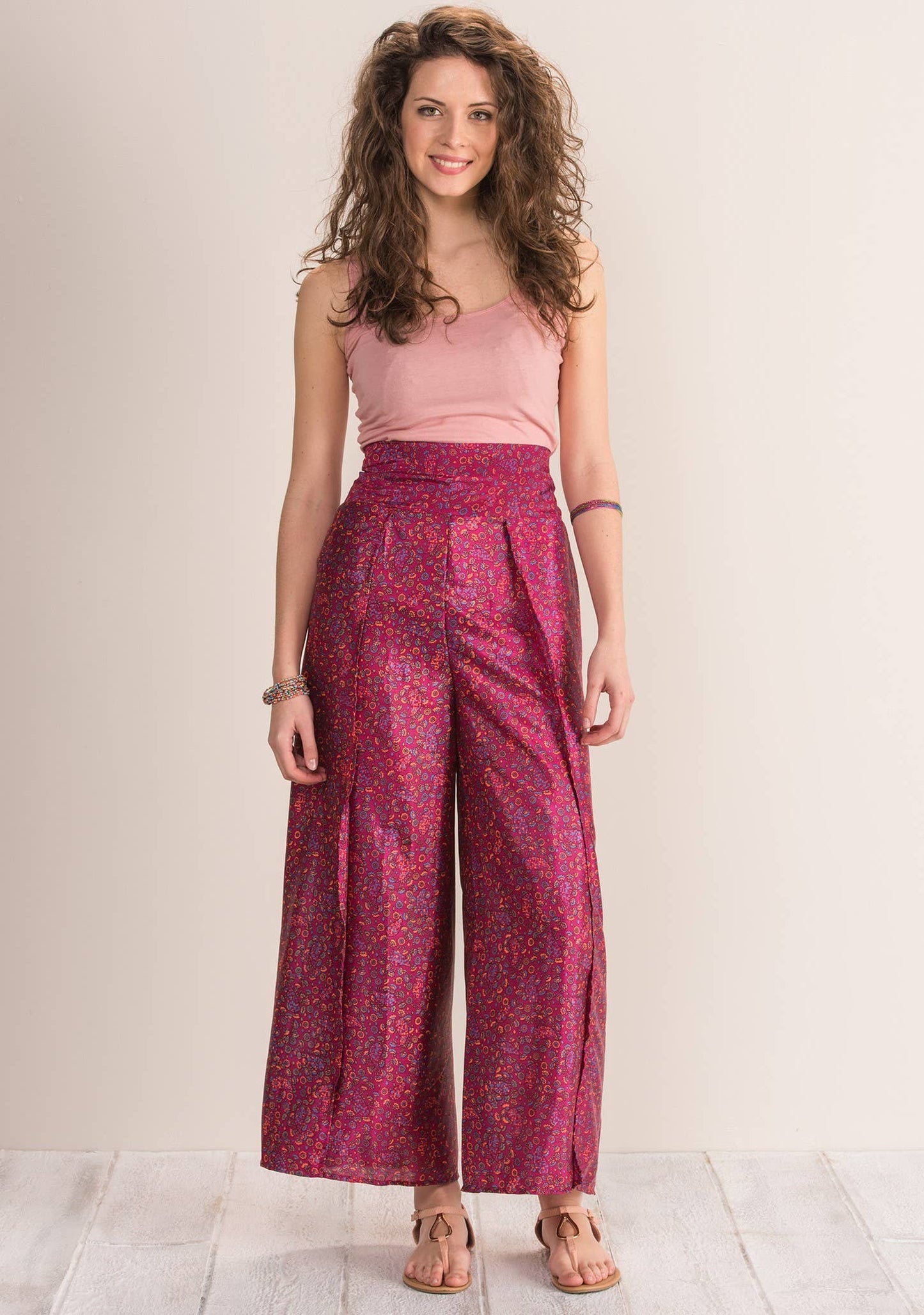 Namaste - Silk Sari Fabric Tie Wrap Trousers