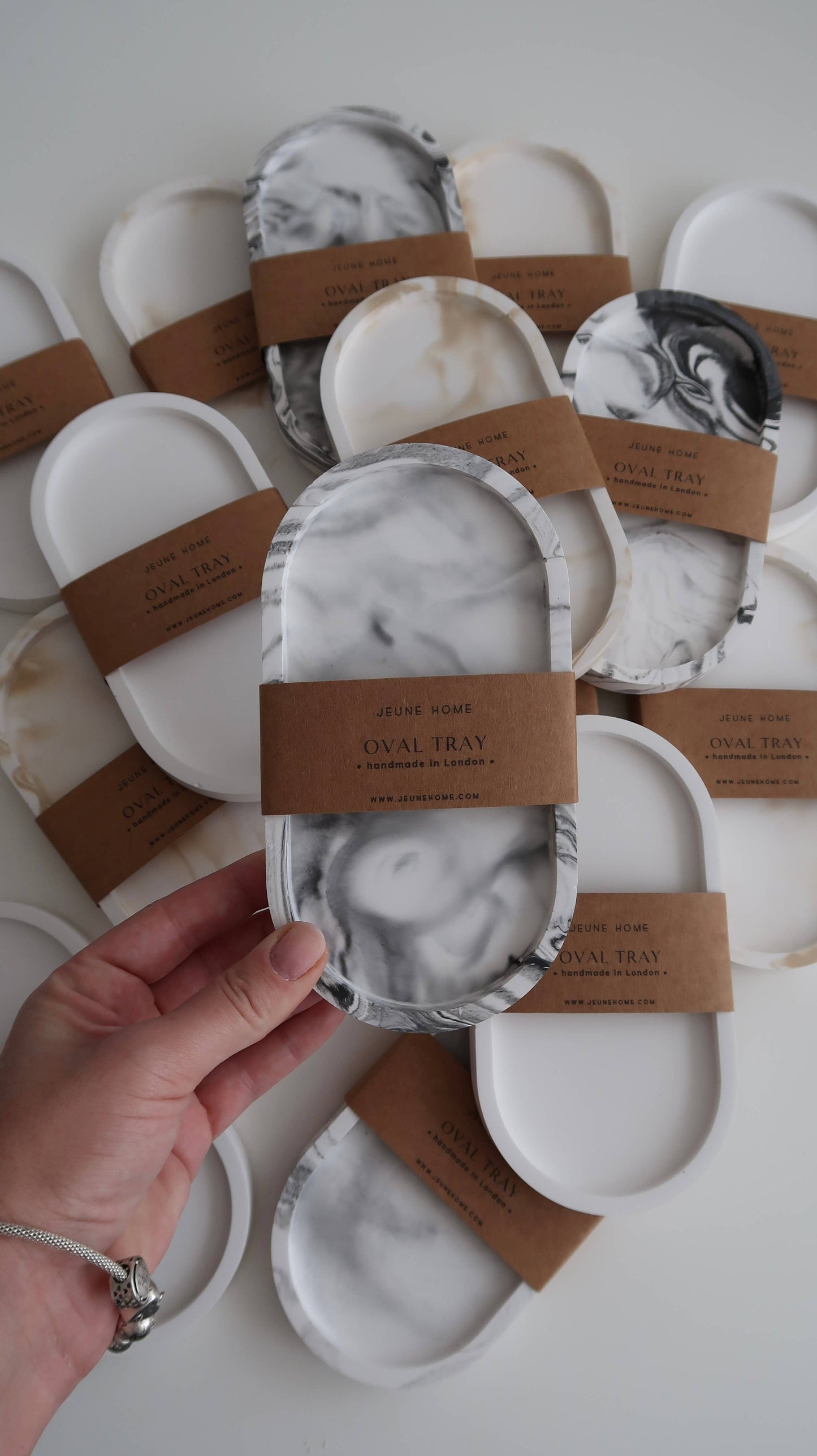 Jeune Home - Oval Concrete Tray | tray for candles | jewellery tray