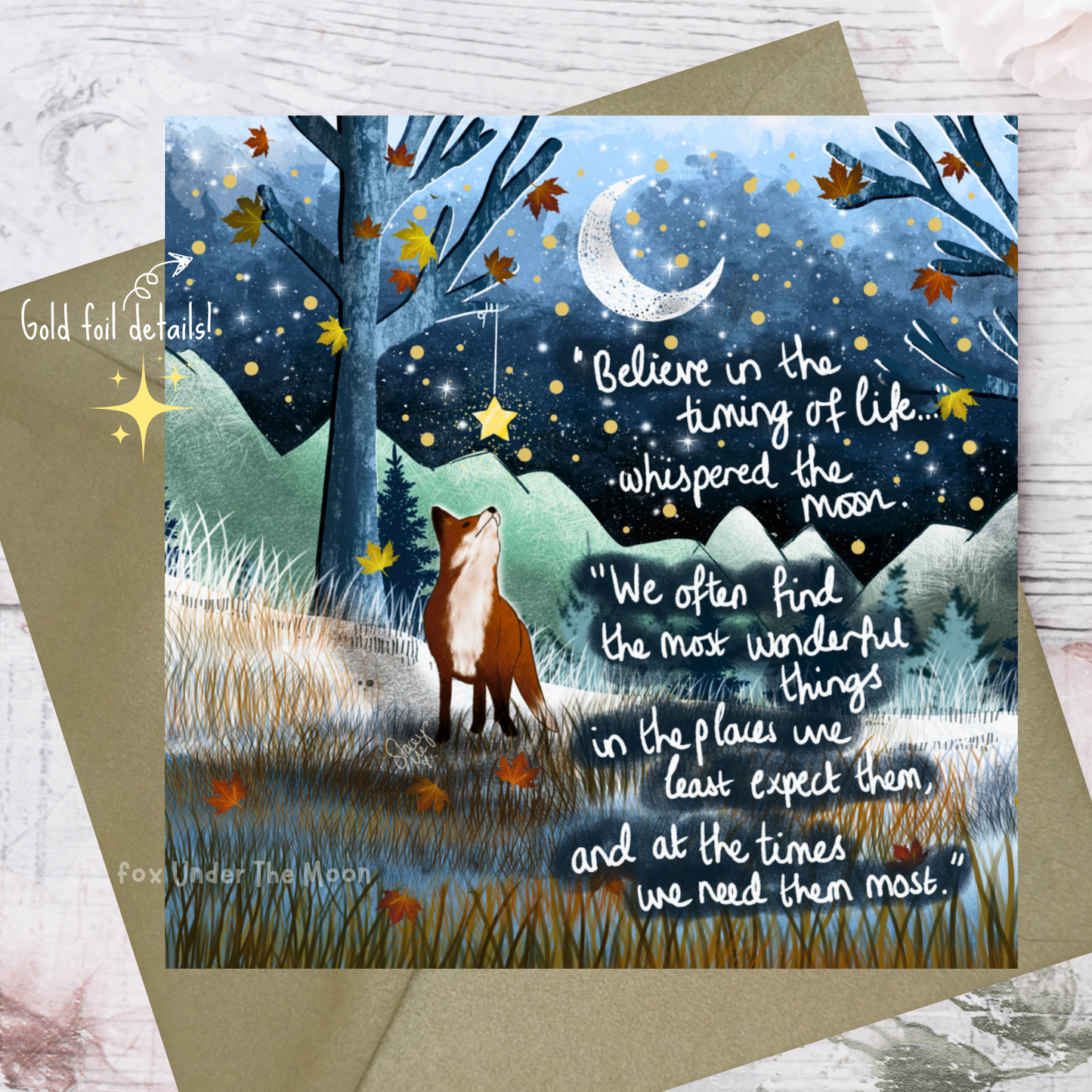 'Timing' - Greeting Card From Fox Under The Moon