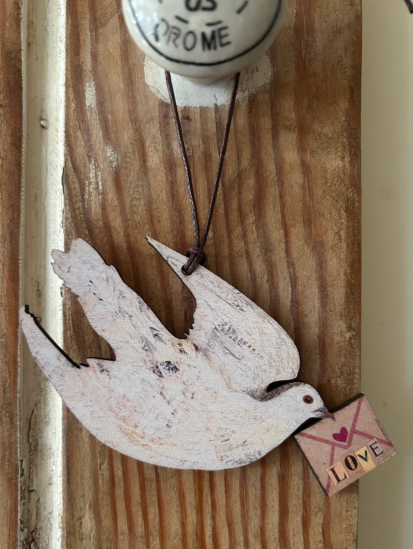 Clare O’Neill Artworks - Love Dove birch plywood decoration