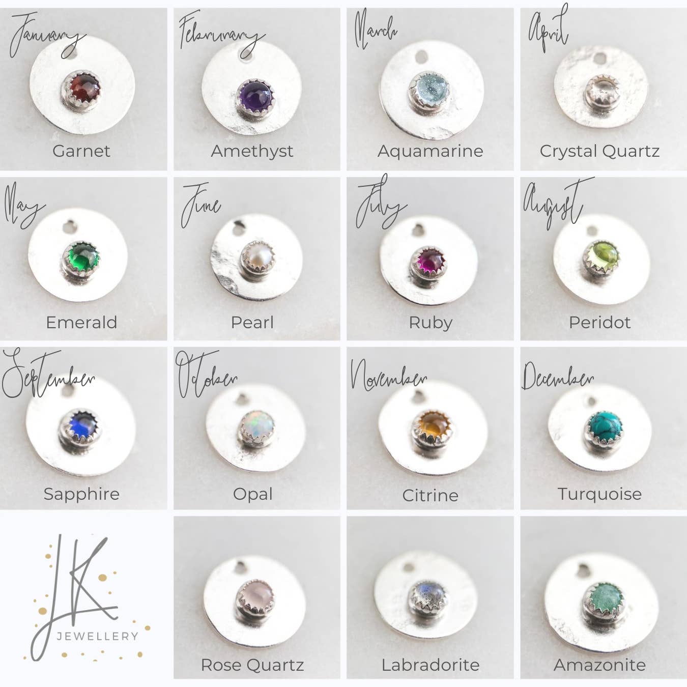Lucy Kemp Jewellery - Sterling Silver Mini Gemstone Studs