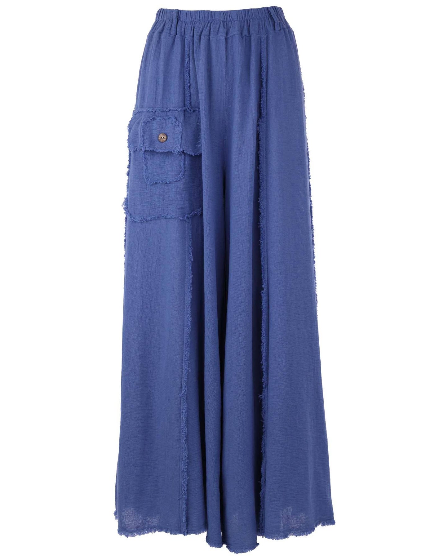 Cadenza Italy Ltd - Linen and Cotton Blend Distressed Trousers