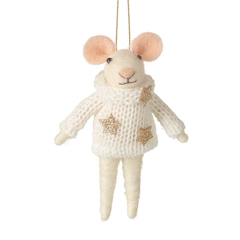 FESTIVE WOOL MOUSE DEC