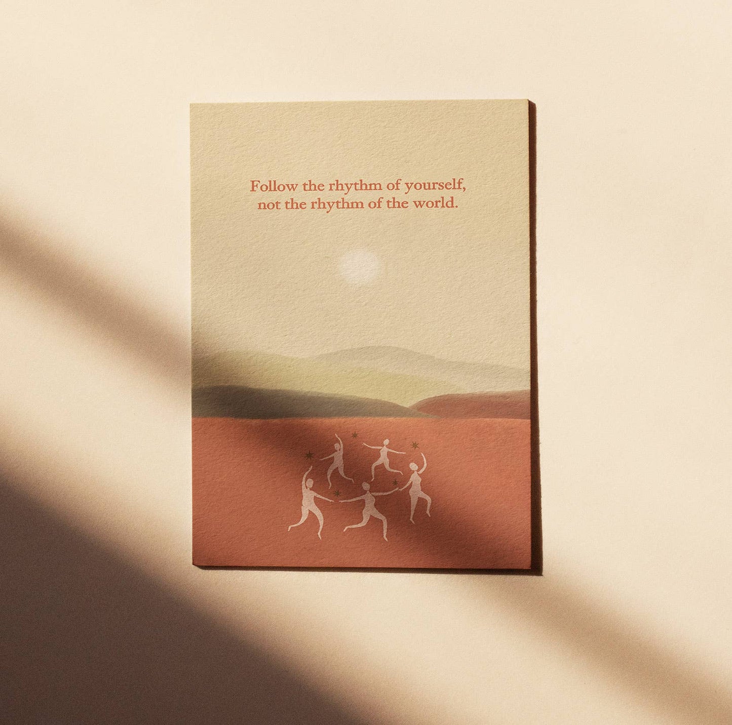 Anna Cosma - FOLLOW THE RHYTHM OF YOURSELF, NOT THE RHYTHM OF THE WORLD POSTCARD