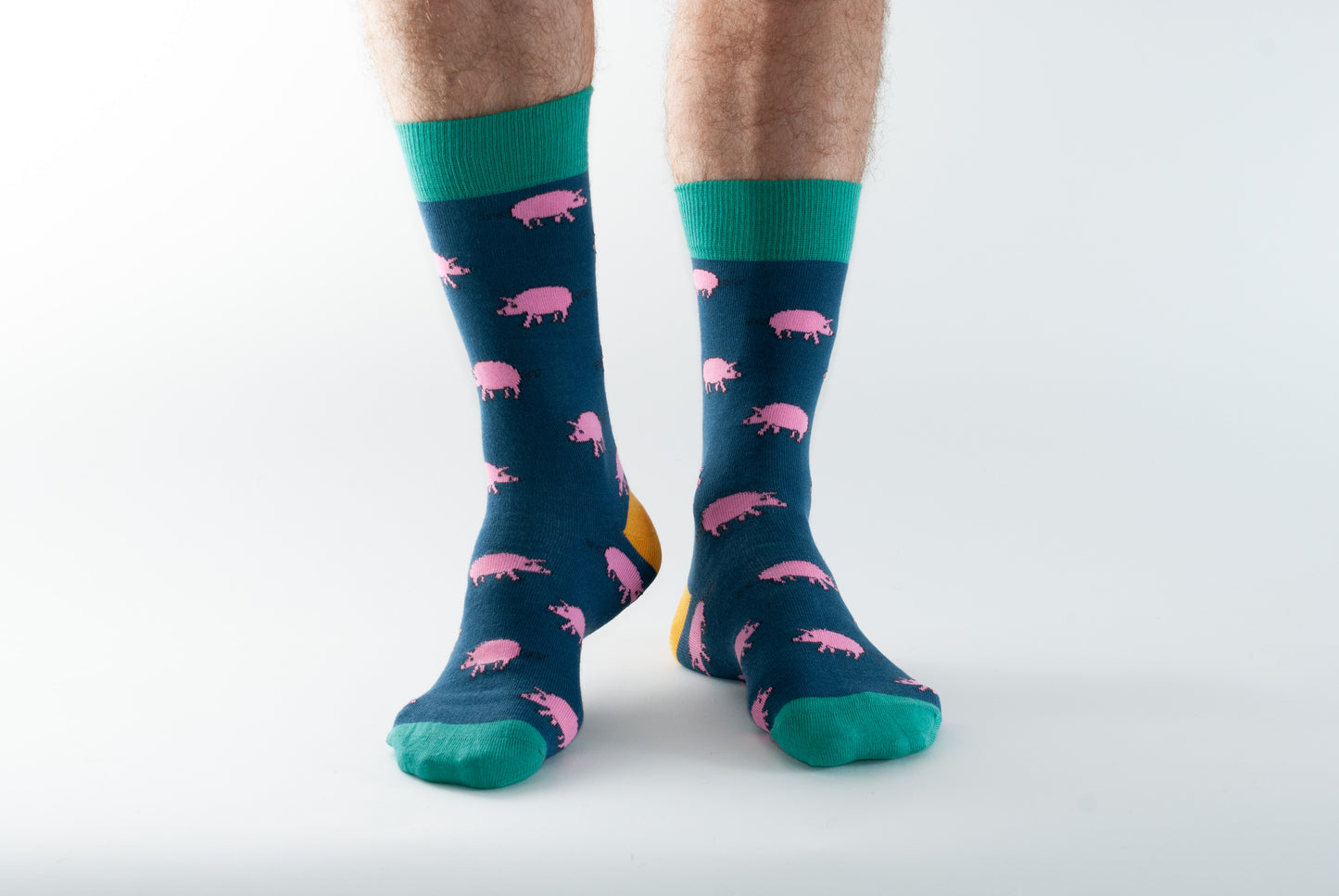 Doris & Dude Blue Pigs Socks