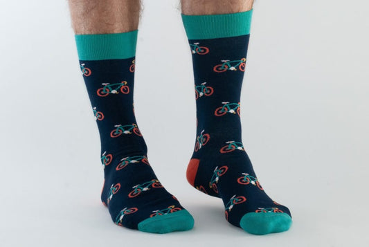 Doris & Dude blue bike socks