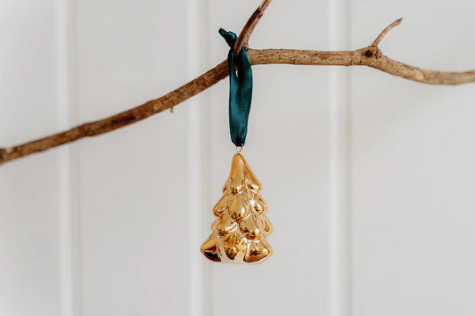 Ceramic Gold Christmas Tree Decoration