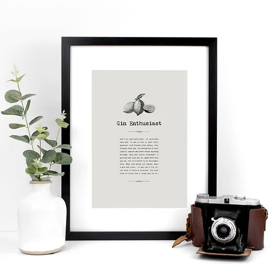 Gin Enthusiast Print A4