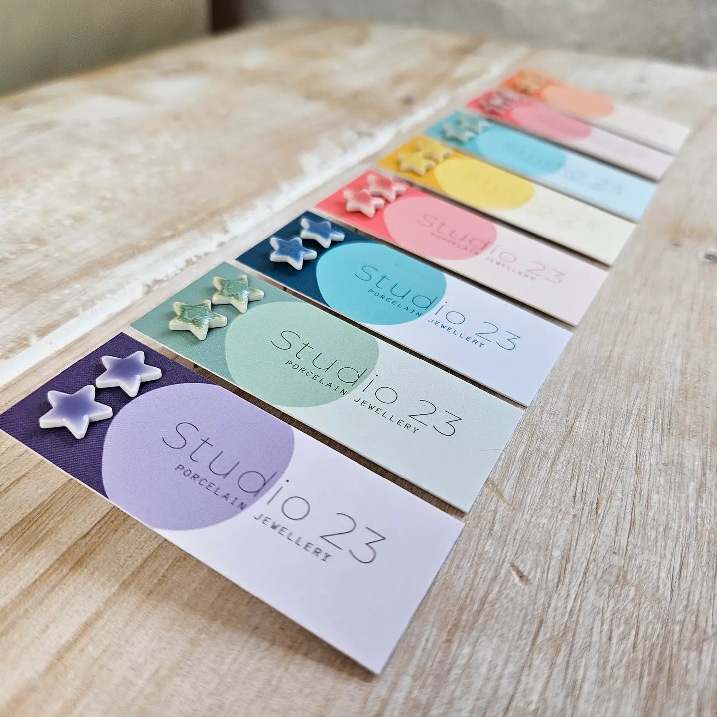 Studio 23 Ceramics - Stud Star Earring Pair