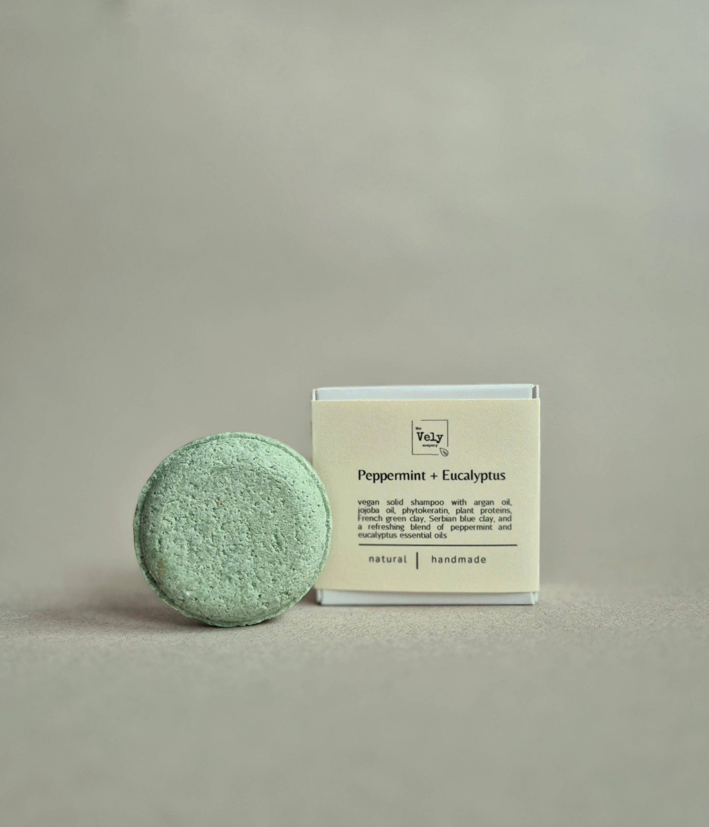 The Vely Soapery - Vegan Solid Shampoo Bar with Argan Oil and Mint