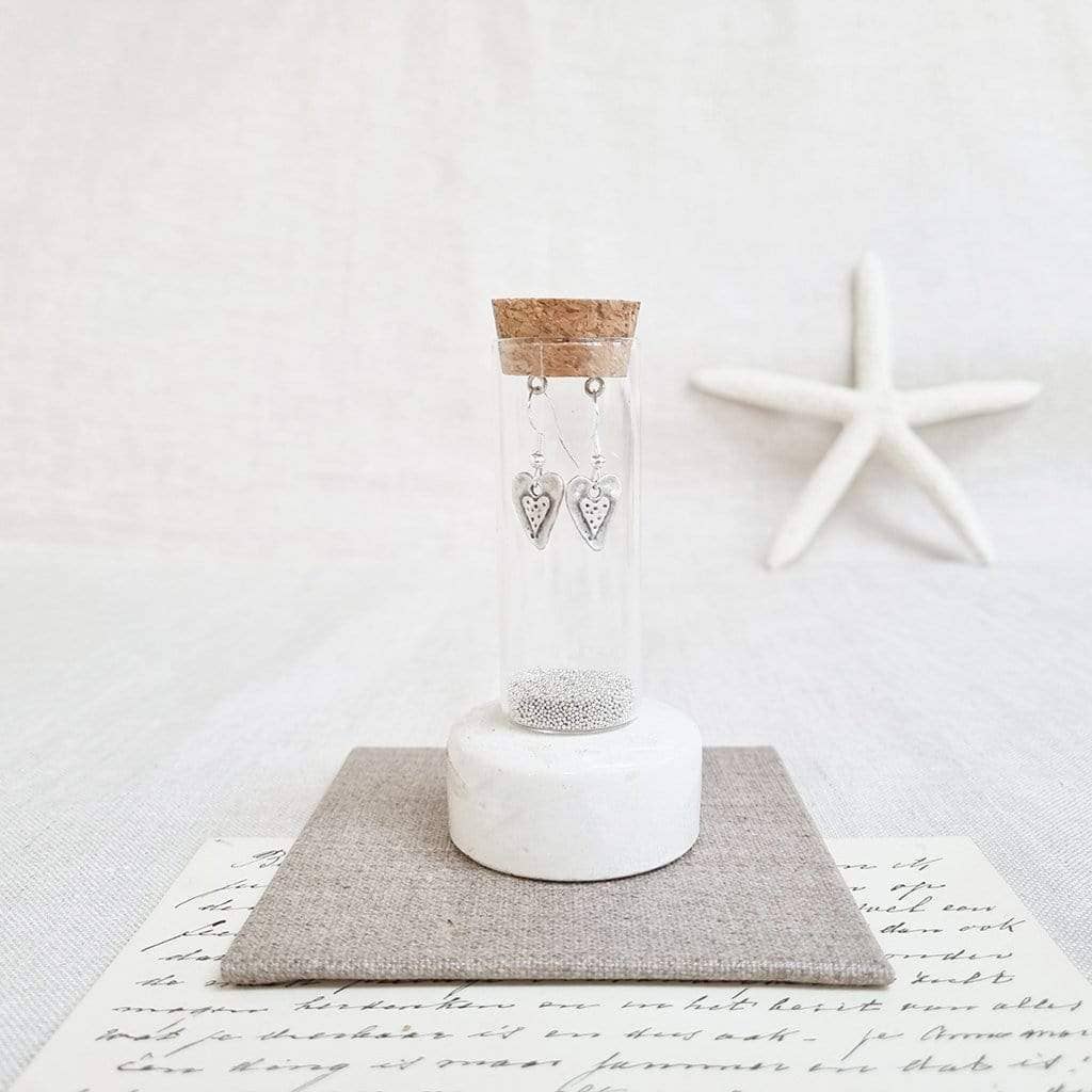 Zamsoe - Heart earrings in a Bottle.