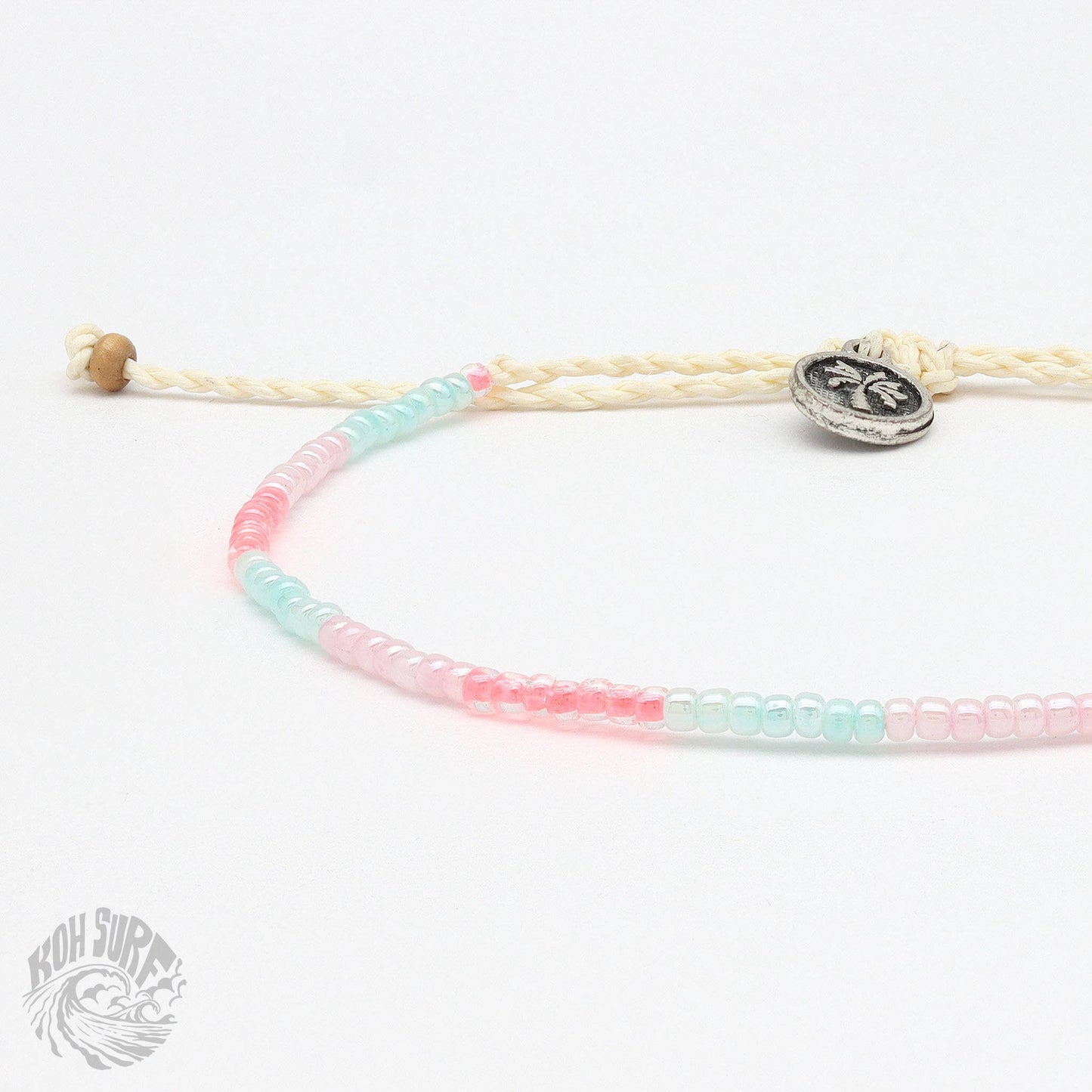 Pineapple Island - Alila Dainty Beaded Bracelet, Surf Jewelry by Koh Surf: Pink Tones