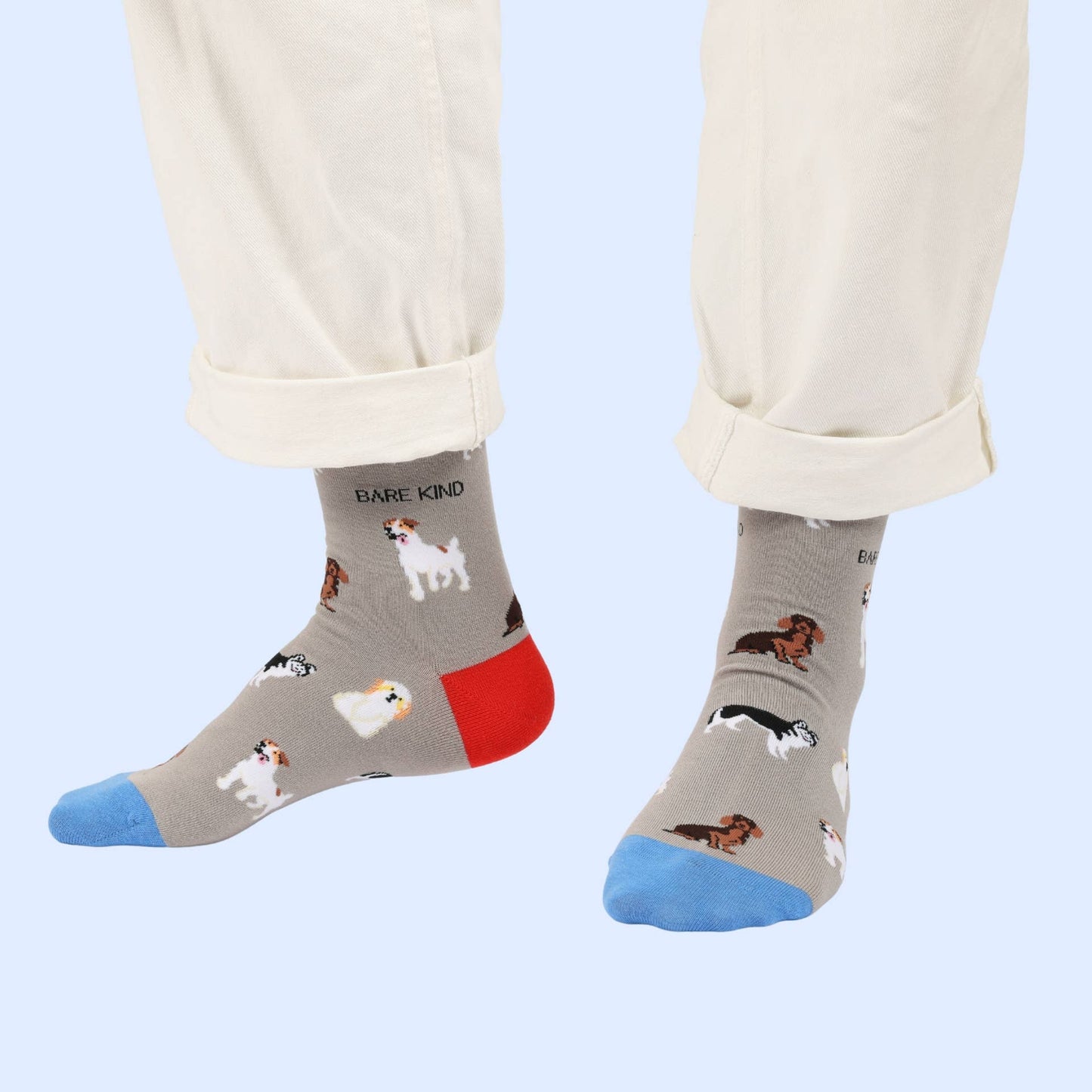 Bare Kind - Grey Dogs Socks