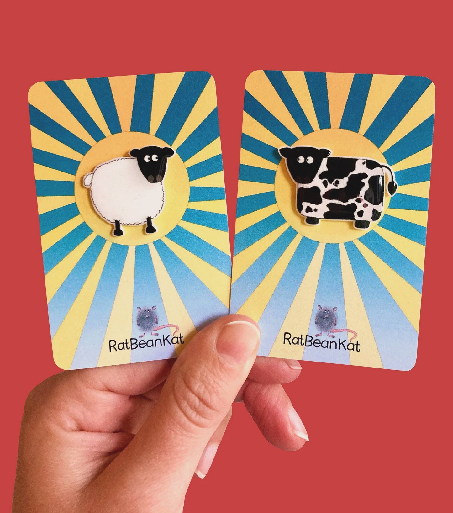 RatBeanCat - Little sheep pin badge