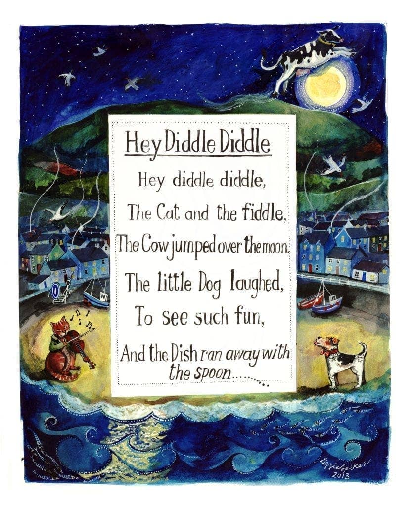 Driftwood Designs - Hey diddle diddle Greetings Card