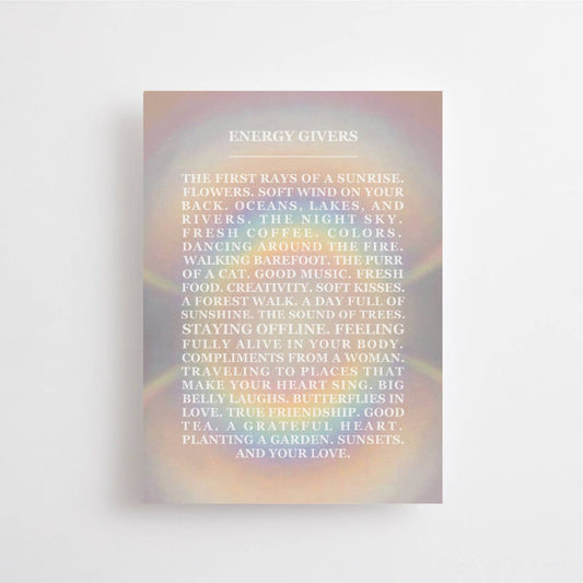 Anna Cosma - ENERGY GIVERS POSTCARD