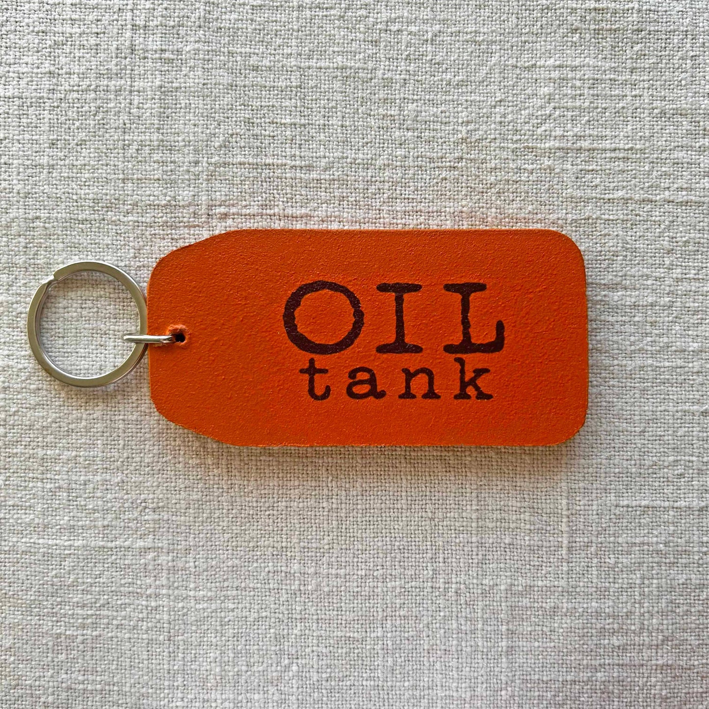The Wooden Postcard Company - OIL TANK Wooden Key Tag