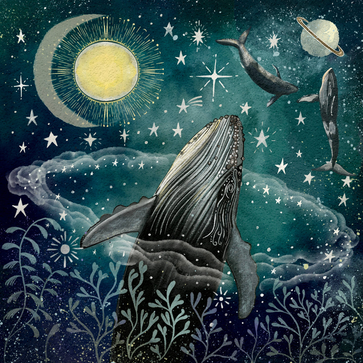 Glitter & Earth - Celestial whale