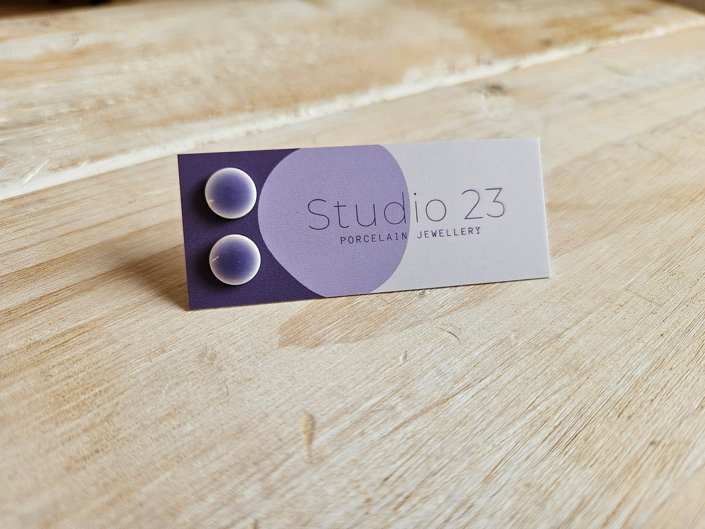 Studio 23 Ceramics - Stud Circle Earring Pair