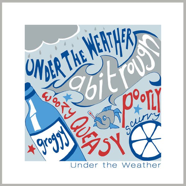 Port & Lemon - Under the Weather Greetings Card