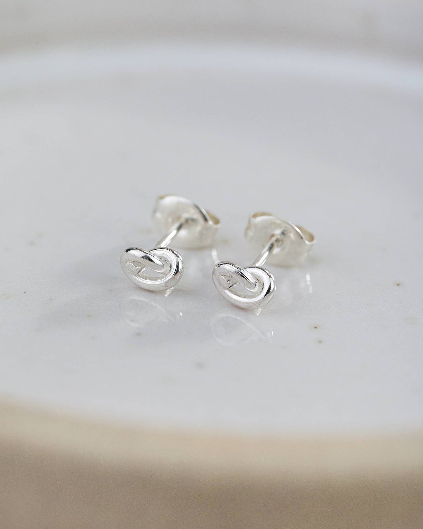 Lucy Kemp Jewellery - Sterling Silver Small Love Knot Studs