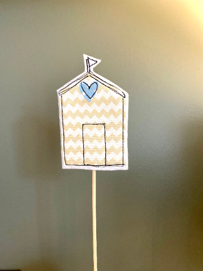 Girl Friday Embroidery - Beach hut decoration