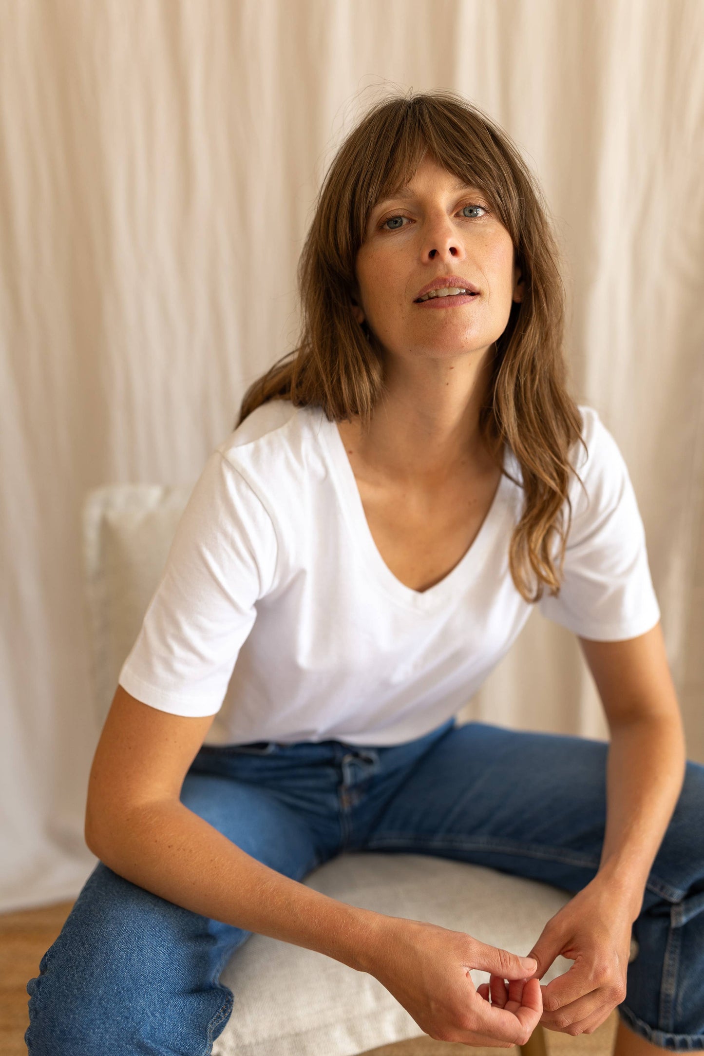 Ivy Dotty V Organic Cotton White: 100% Organic Cotton