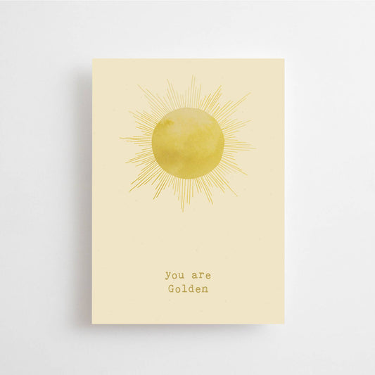 Anna Cosma - YOU ARE GOLDEN POSTCARD