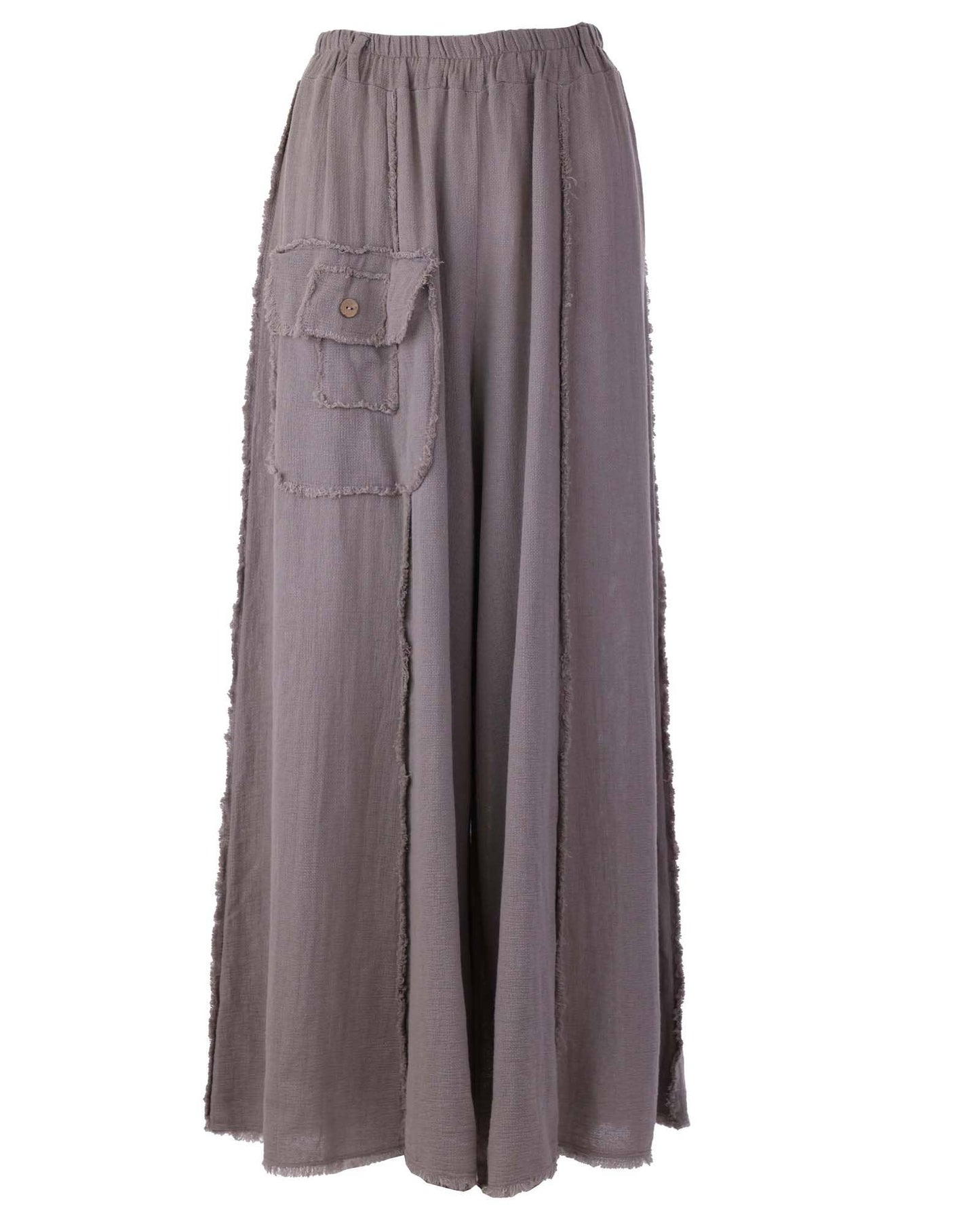 Cadenza Italy Ltd - Linen and Cotton Blend Distressed Trousers